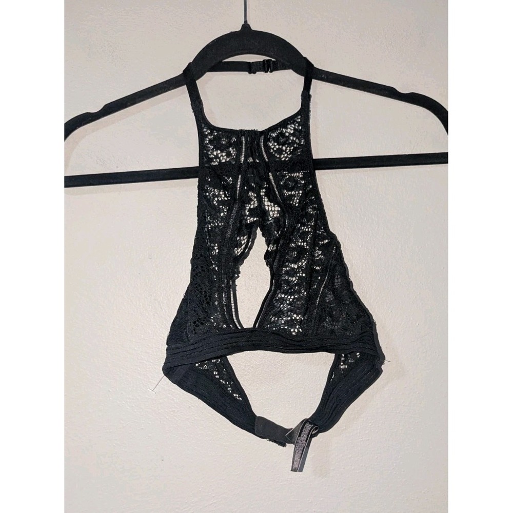 S Very Sexy by Victoria's Secret Black Lace Halter Bralette
